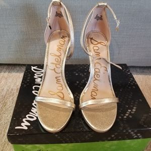 Sam Edelman gold strappy heels